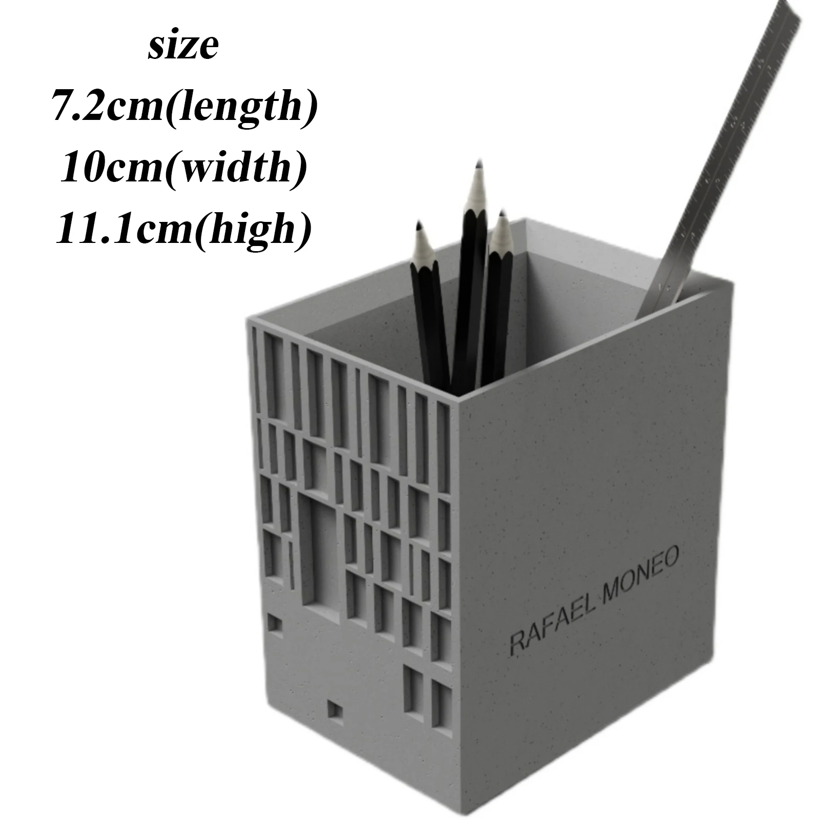 Imagem -06 - Moneo City Hall Pen Holder Cimento Simples Edifício Criativo Multi-funcional Papelaria Armazenamento Moneo