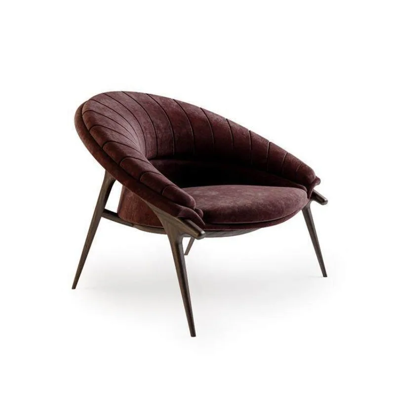 Minimalist single leisure chair ash wood small apartment minimalist negotiation chair