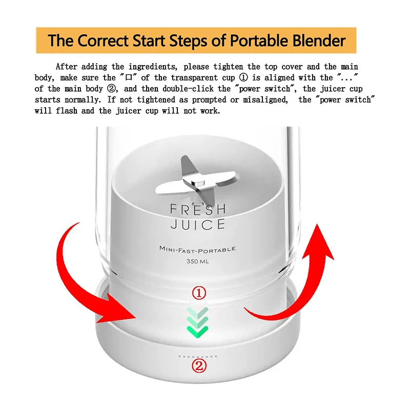 ミニポータブルジューサーブレンダー電気フルーツ家庭用旅行ワイヤレス充電多機能ジュースメーカー機