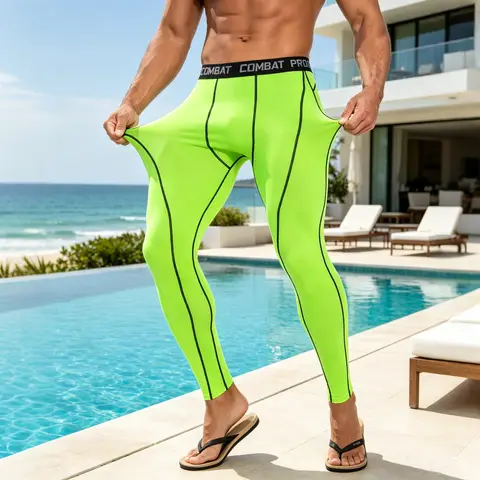 Pantalones de Natación para Hombre, Protección UV, Licra, para Surf y Buceo, Elásticos, Ajustados, Largos, con Protección Solar