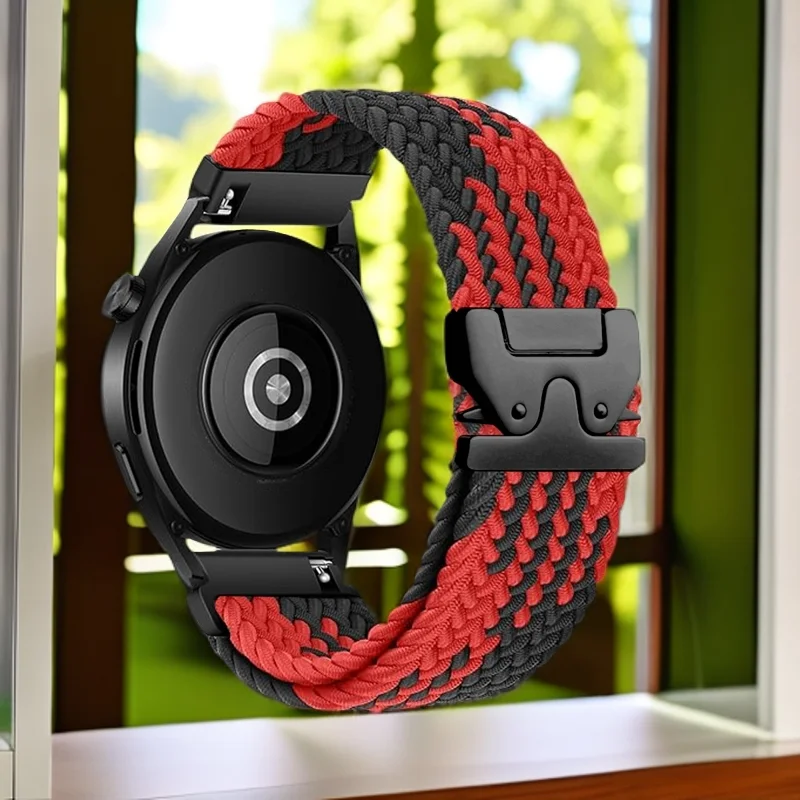 20/22 mm Fallschirmarmband für Amazfit BIP5 GTR4 BIP3 GTS3 Pop Uhrenarmband, geflochtene Schlaufe für Amazfit GTR Mini/3 StratoS/GTR3/BIP Band