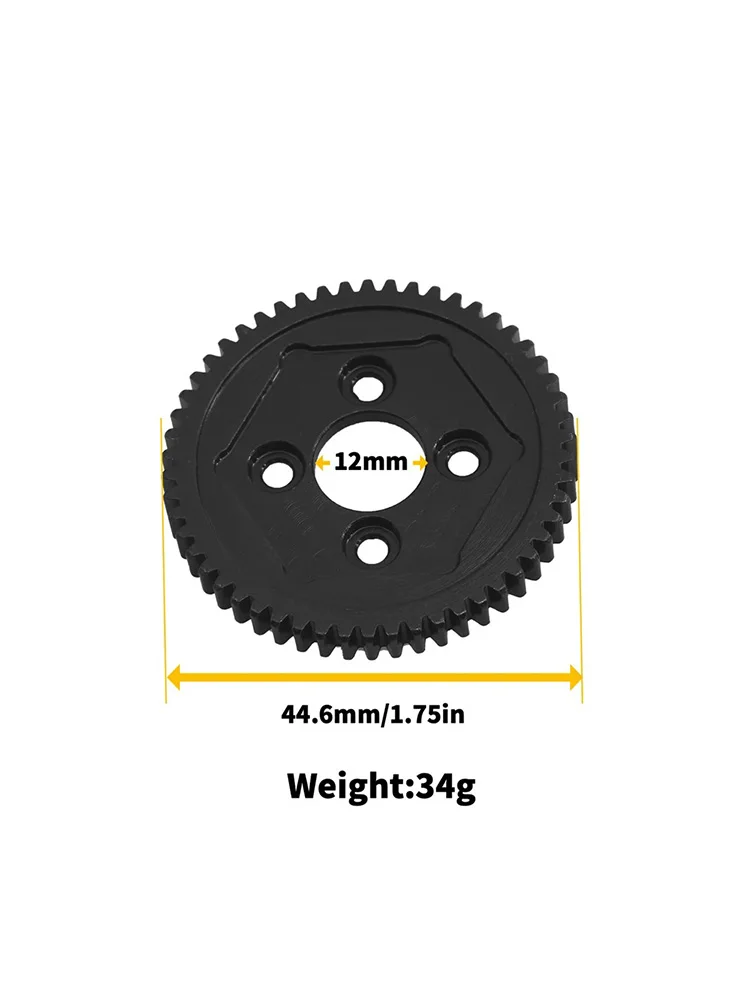 1 PCS Black 54T Gear Steel Big Gear Enhanced Modification Parts 32DP Metal Gear for Freeman Defender RC Car Accessories