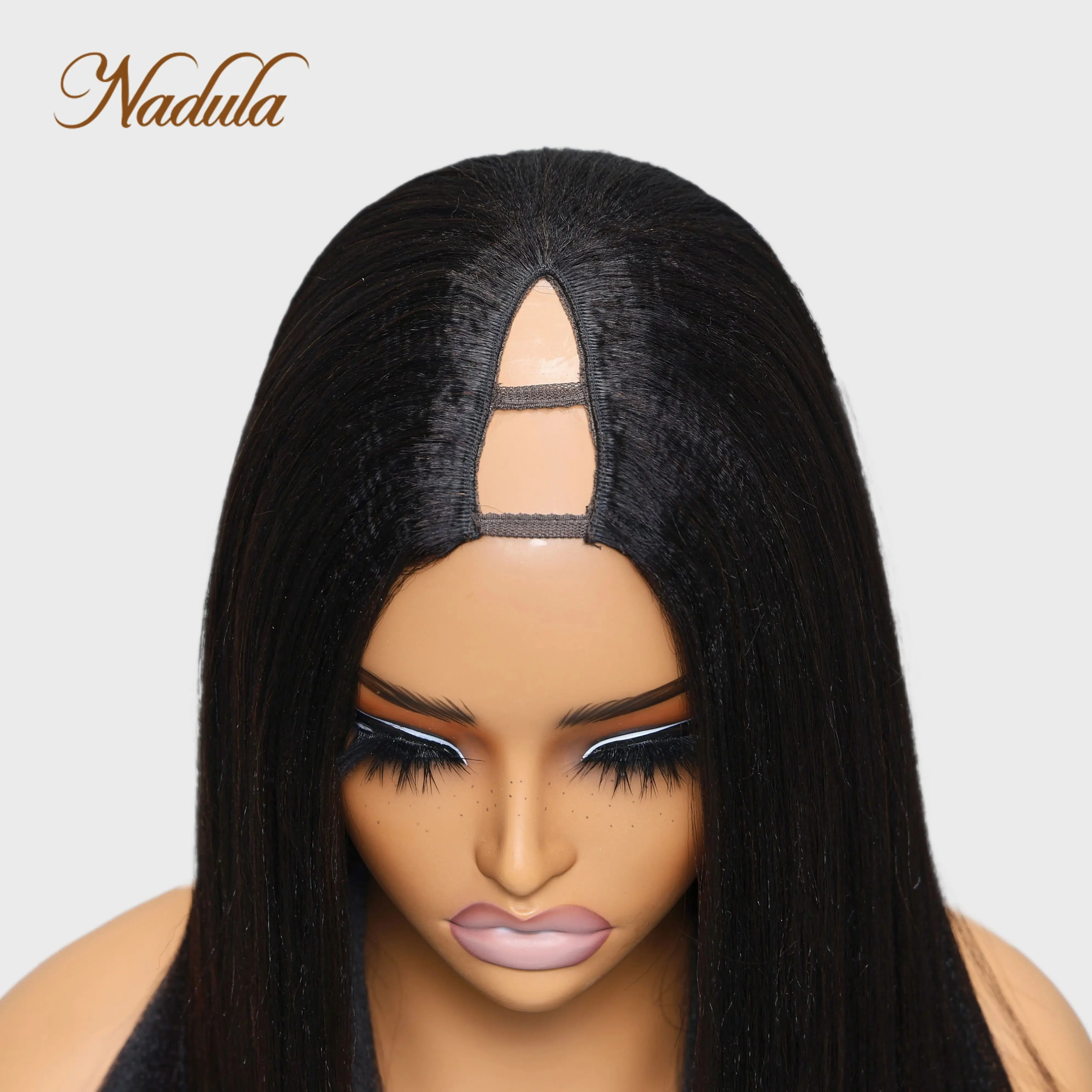 Nadula Hair V Part Wig Human Hair Wigs Affordable Yaki Straight Human Hair Wigs Super Natural V Part 0 Skill Needed Wig