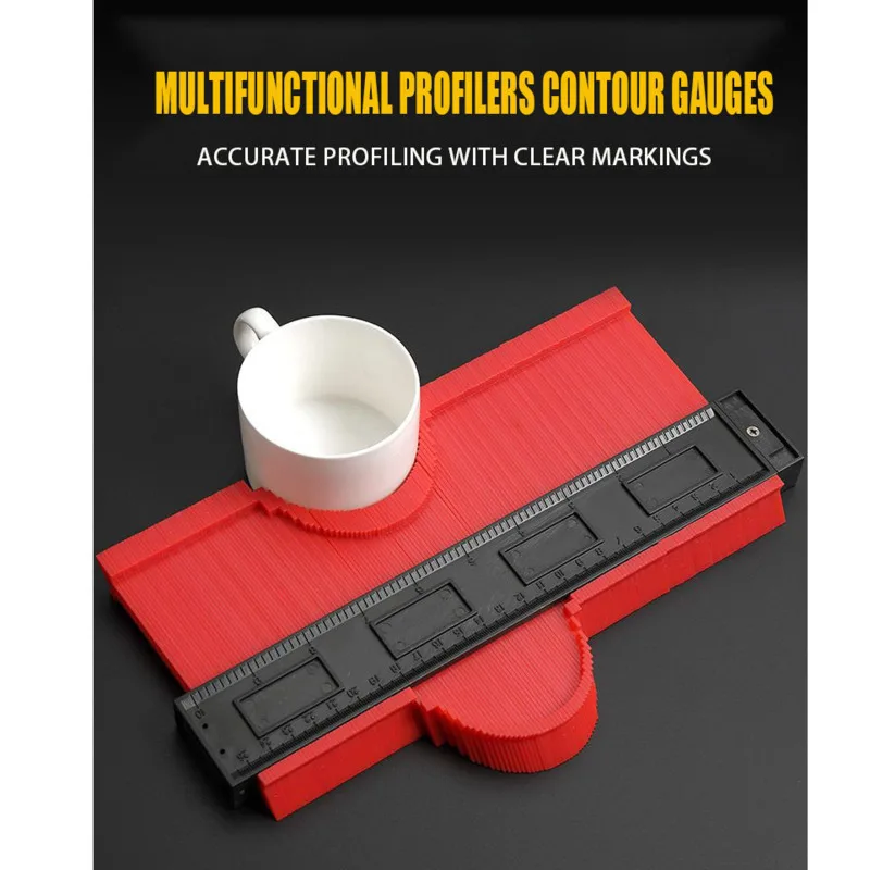 5Inch Shape Gauge Duplicator Profile Duplication Gauge Contour Template Plastic Contour Copy Duplicator Measuring Contour Gauge