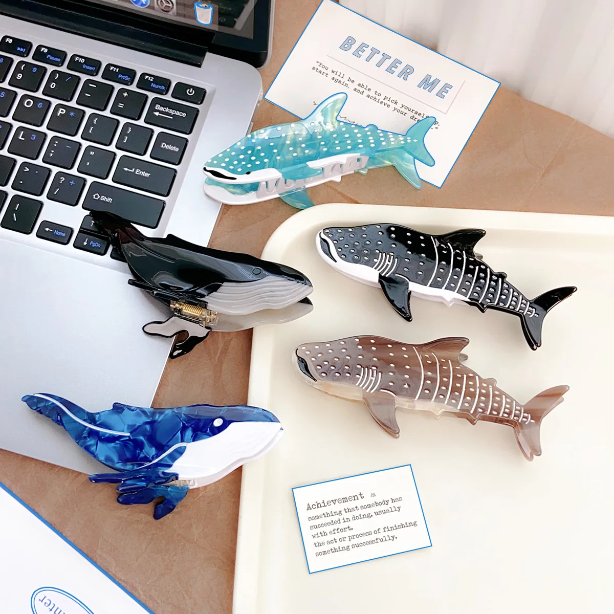 

Ocean Style Hairpin Summer Cartoon Fun Acetate Hairpin Whale Personality Beautiful Cute Shark Hairpin Hair Accessories for Women