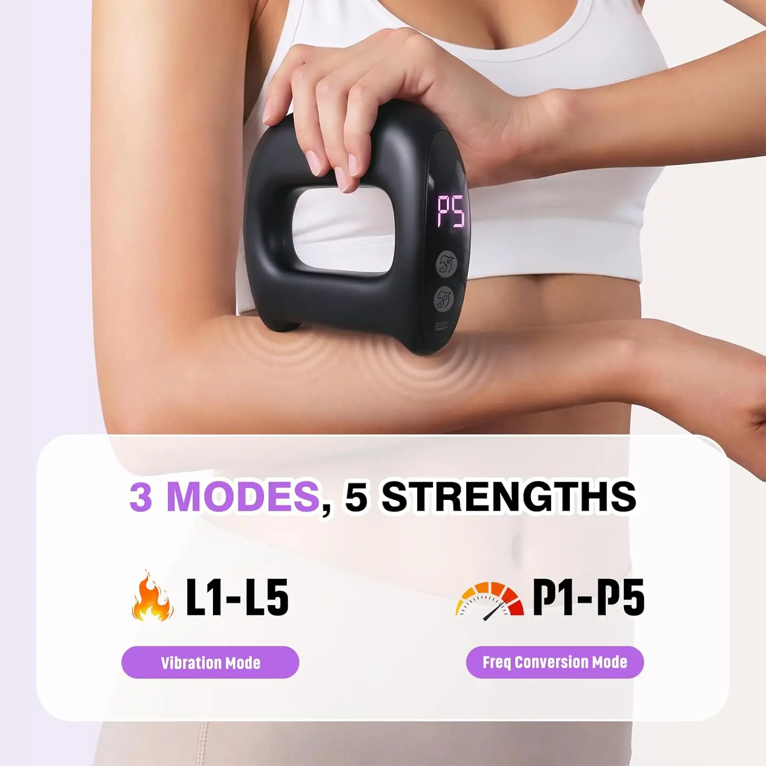 Mini Massage Gun with Heat & Waist Belt, Portable Vibration Muscle Massager, Deep Tissue Massager for Neck Shoulder Back Legs Wa view 4