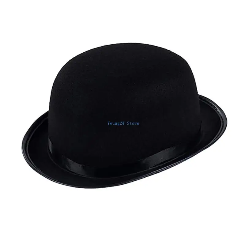 

P8DB Vintage Derby Hat Magician Costume Cosplay Halloween Props Party Supplies Gentleman Ringmaste Role Play Men Women