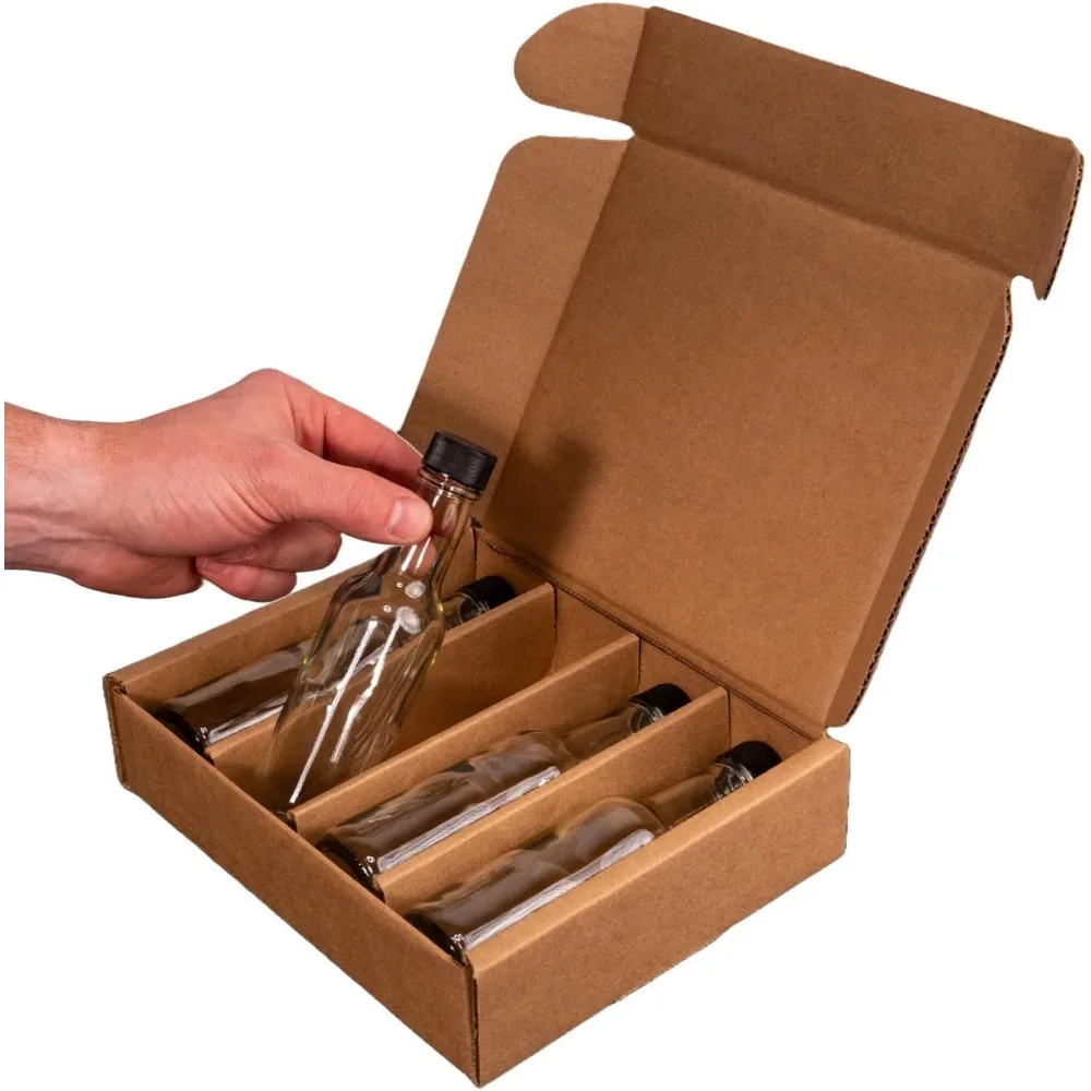 Portabotellas personalizable de 5oz para salsa picante casera, amargos, mermeladas, juego de caja de envío resistente y duradero hecho a EE. UU.