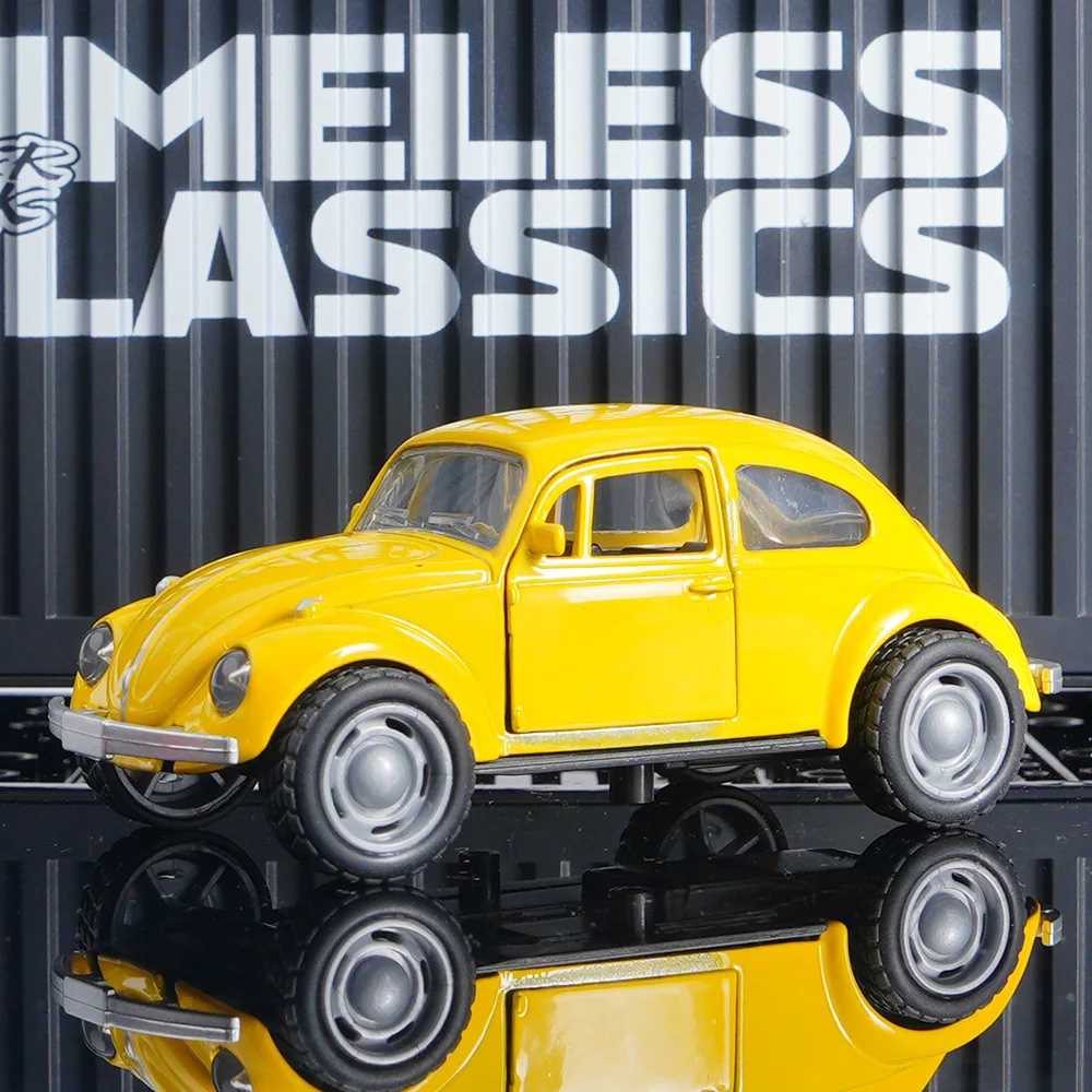 

Classic Beetle Bug Vintage 1/36 Scale Diecast Metal with Cartoon Colors,Pull Back Car Model Toy for Gift/Kids,Trendy Home