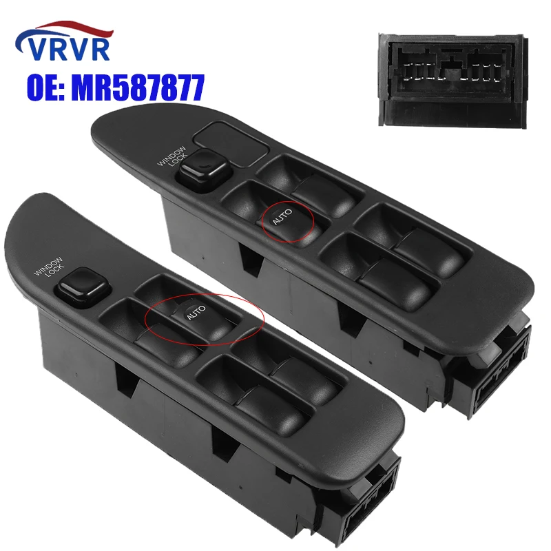 VRVR-Interruptor de ventanilla eléctrica para coche Mitsubishi Lancer Evolution Evo 1, 2, 3, 1992-2003, 14 pines, izquierdo y derecho, MR587877