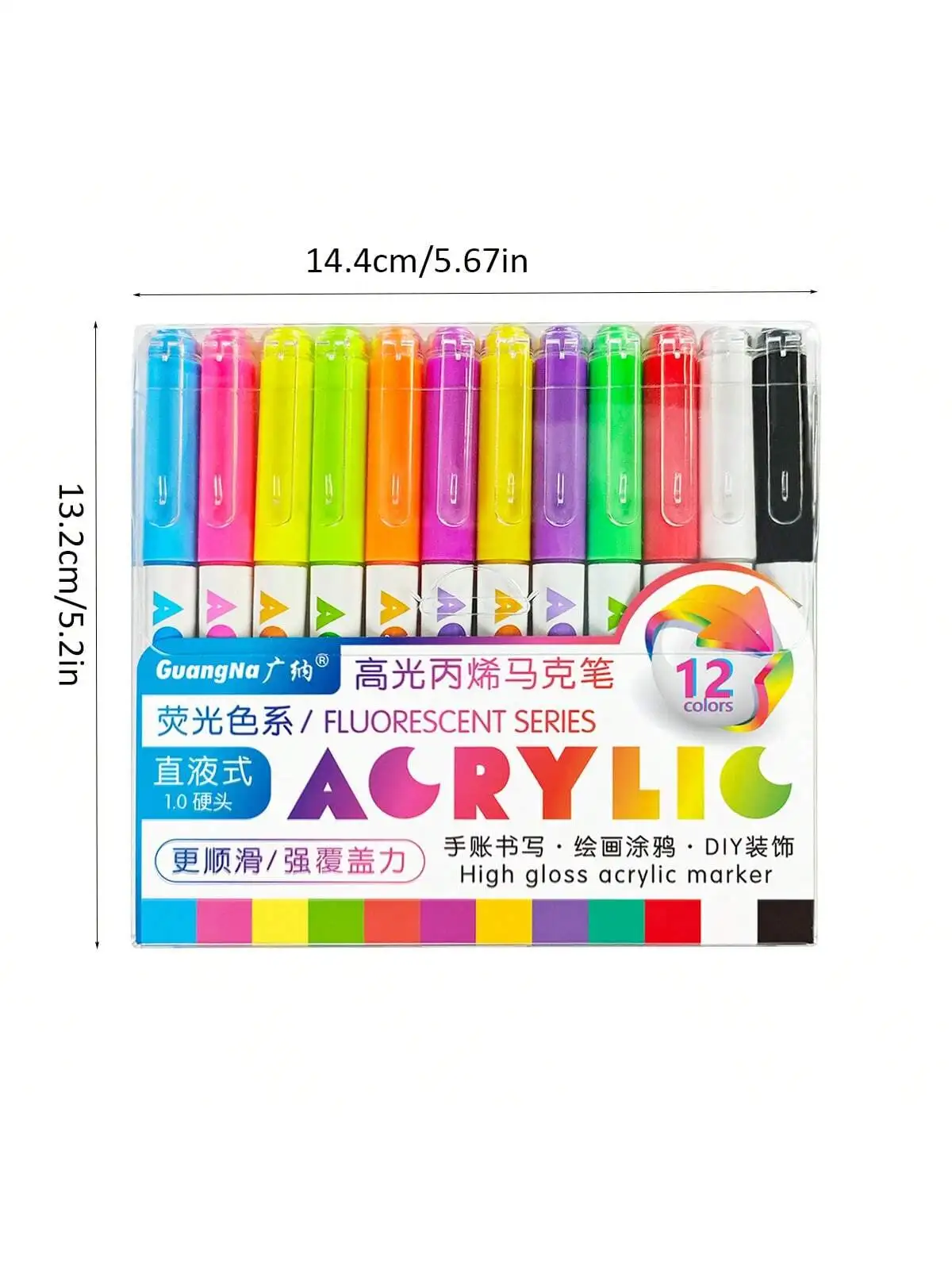 Zestaw markerów akrylowych 168 kolorów, wysoki połysk, precyzyjne końcówki, efekty neonowe fluorescencyjne na Halloween, zabawki artystyczne, dekoracje świąteczne DIY A