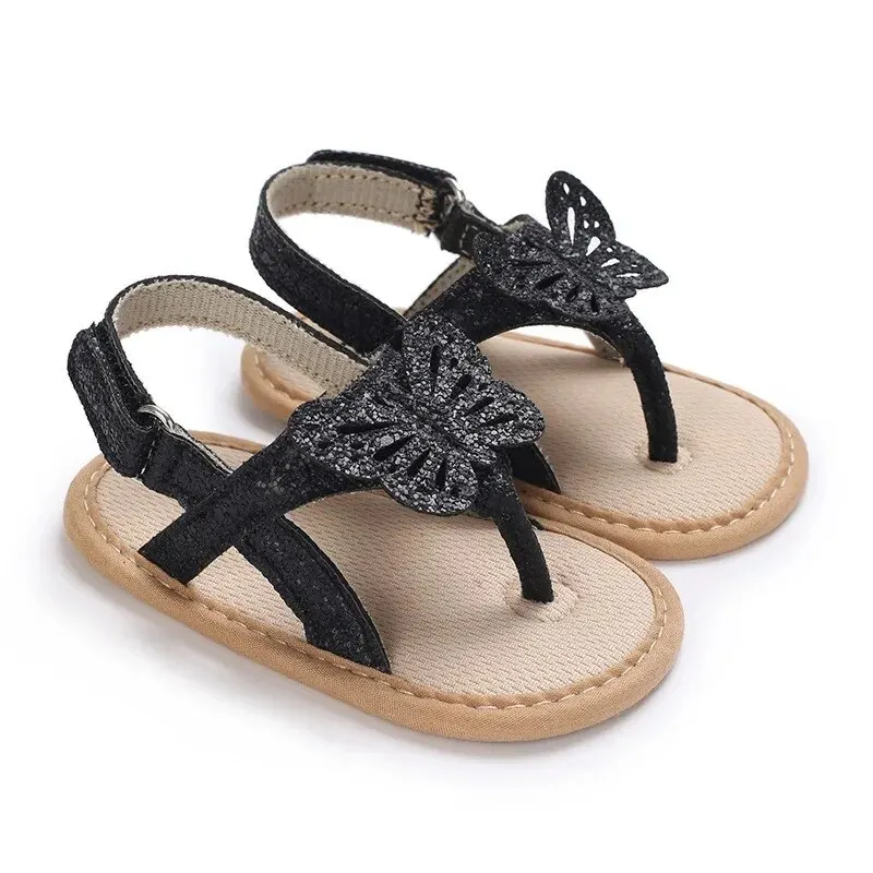 Meckior Summer Baby Shoes Newborn Cute Bowknot Girls Garden Sandals Anti-slip Soft Cotton Sole Flat Bottomed Shoes