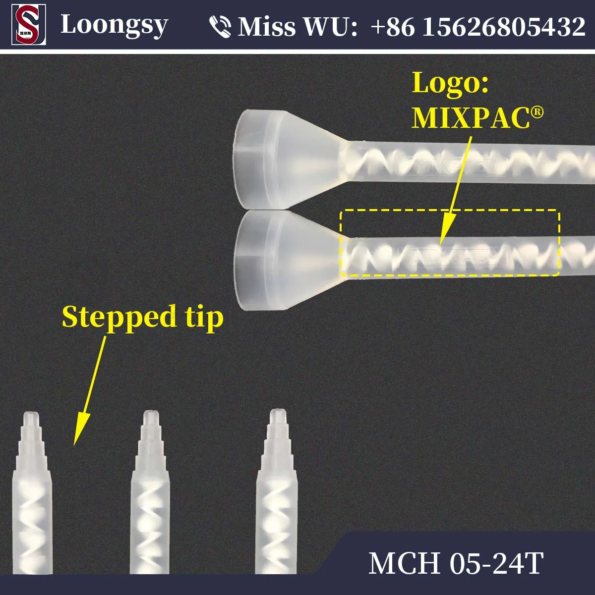 Mikser statyczny SULZER MIXPAC MCH 05-24T Dysza mieszająca 100szt