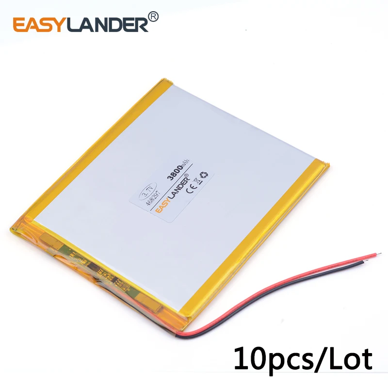 

10pcs /Lot 3.7v 468297 3800mAh lithium Li ion polymer rechargeable battery For Tablet Pc ,DIY,Power mobile,Power bank,PAD,IPAQ