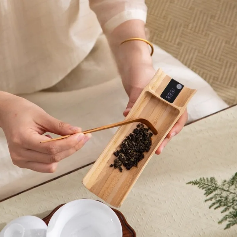 

Intelligent tea weighing device tea ceremony portable rechargeable electronic scale