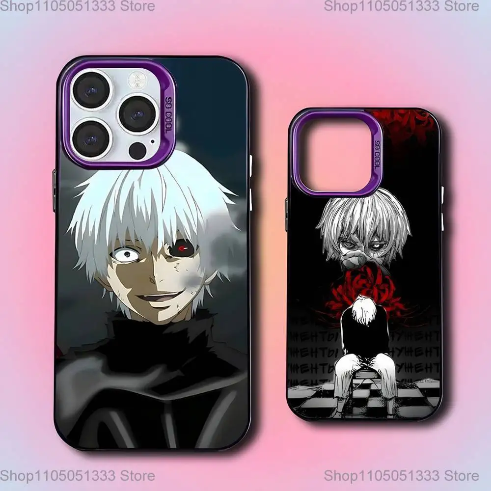 

Anime Ken Kaneki Phone Case For iPhone 16,15,14,13,12,11,Mini,Pro,E,SE4,XS,MAX Purple Candy Matte Cover