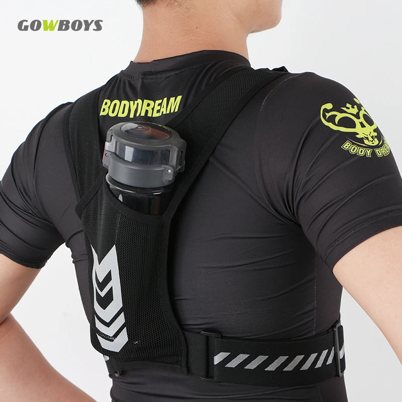 Reflective Running Backpack Lightweight Sport Running Vest Mobile Phone Cards Bag For Trail running-Ultra-Light 1L Water Bag