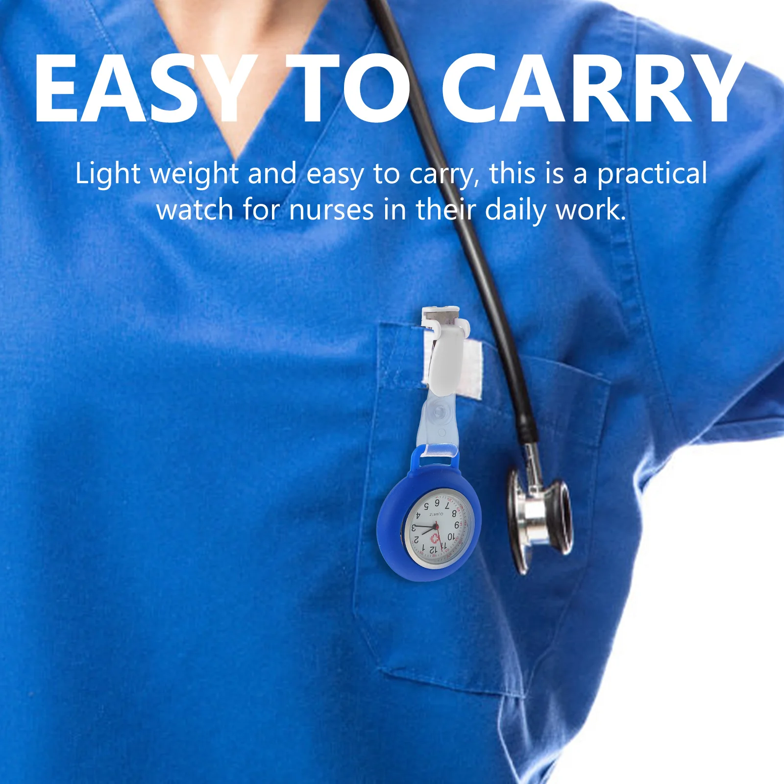 Stainless Steel Nurse Pocket Watch Clip Multi-Function Design Lightweight Durable Convenient For Hospital Work Perfect Gift For