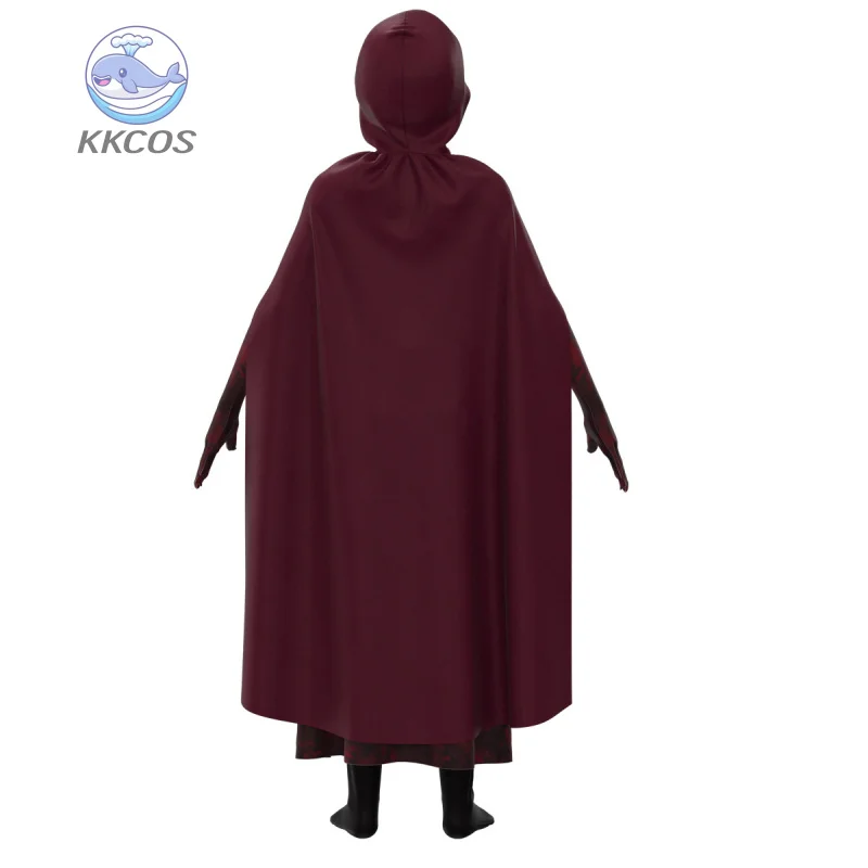 Wangda Vision القرمزي تأثيري الساحرة زي تاج مقنعين عباءة المرأة ماجيك بطل الزي لحفلة الهالوين KKCos