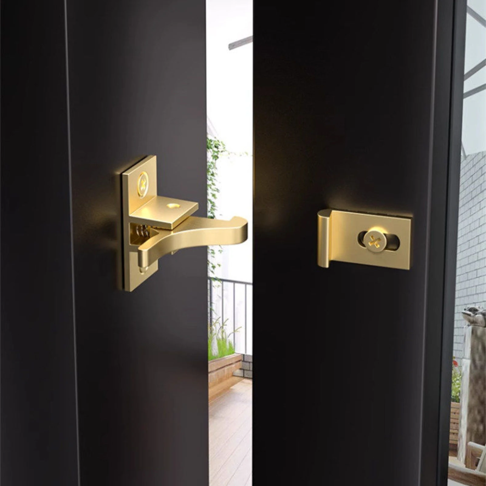 Bird-Shaped Latch Lock Polished Silvery Finish Window Latch Lock Security Hardware Metal Long-Lasting