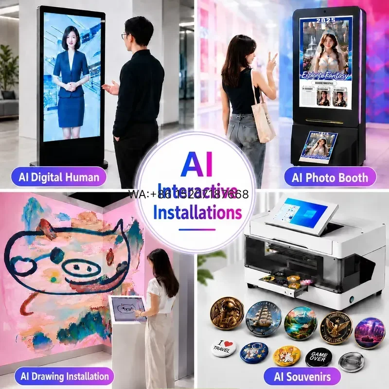 Wmwmnu AI Photo Booth Image Painting Art Generator for Exhibition Software AI Virtual Interactive Displays Custom