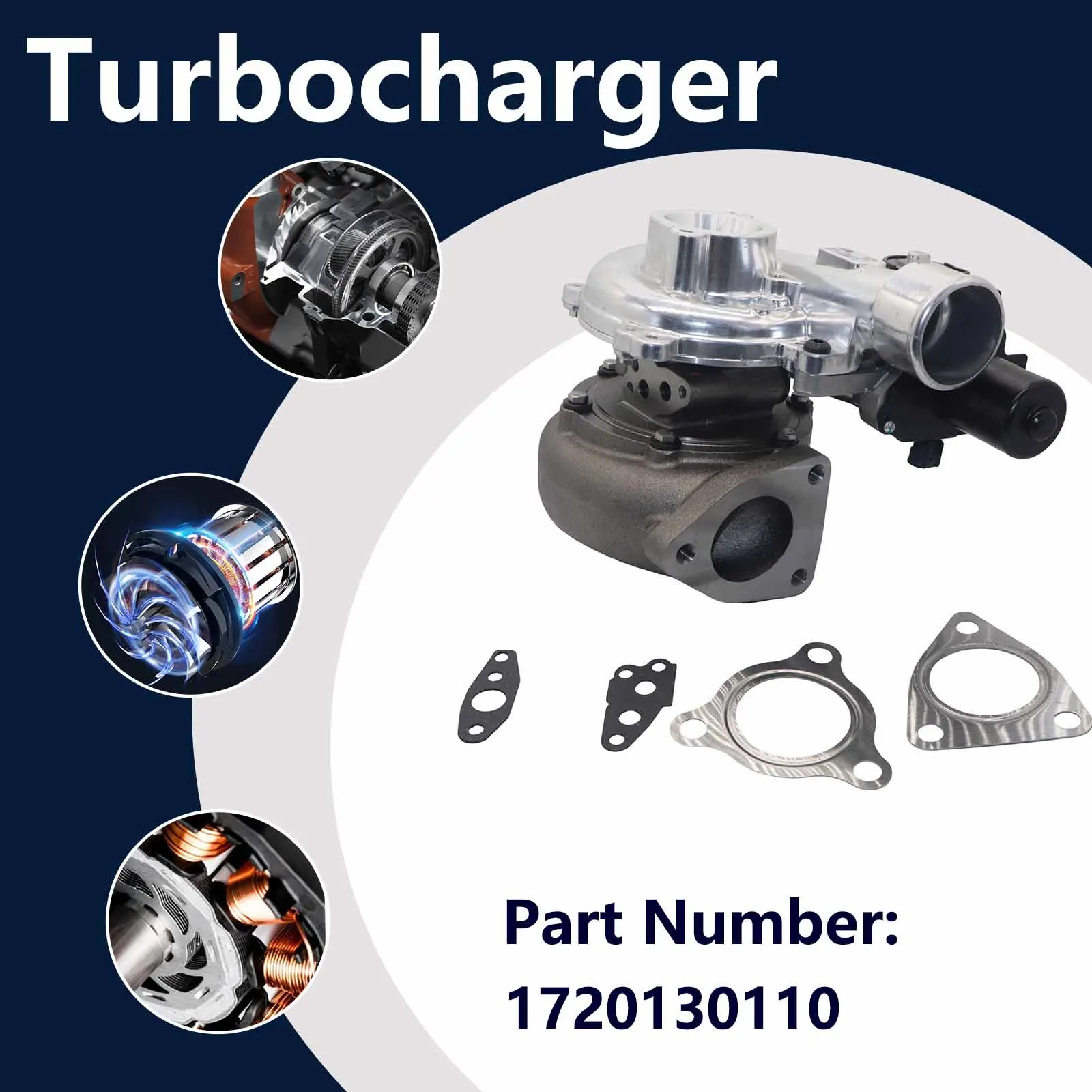 Turbocharger MTT6515GR For TOYOTA HILUX III Pick‑up Chassis Code TGN1_ GGN2_ GGN1_ KUN2_ KUN1_ 3.0 D‑4D 1KD‑FTV Diesel Engine