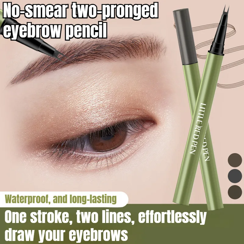 Bifurcated Eyebrow Pencil Waterproof Non-Halogenating Eyebrow Dyeing Cream Multi-purpose Flat Water Eyebrow Pencil