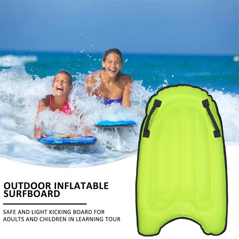 Tabla de surf portátil para exteriores, tabla de cuerpo Latable con asas, plegable, ligero, para piscina, playa, dispositivo de esterilla flotante