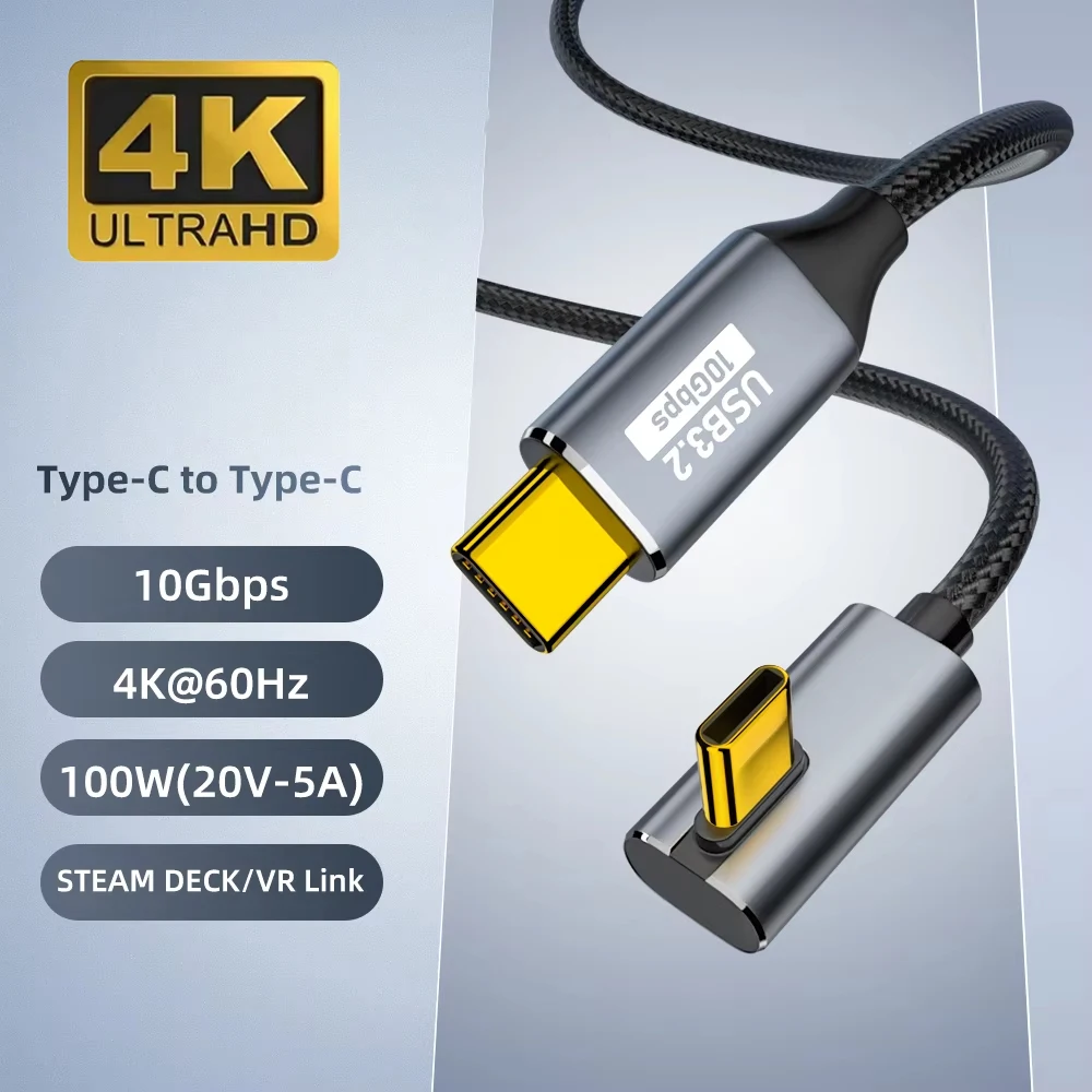 USB-C zu USB-C PD100W USB3.2 10Gbps 4K@60Hz Bildschirmspiegelungskabel 5A Typ-C Kabel für iPhone 16 15 17 Max MacBook Pro Samsung ﻿