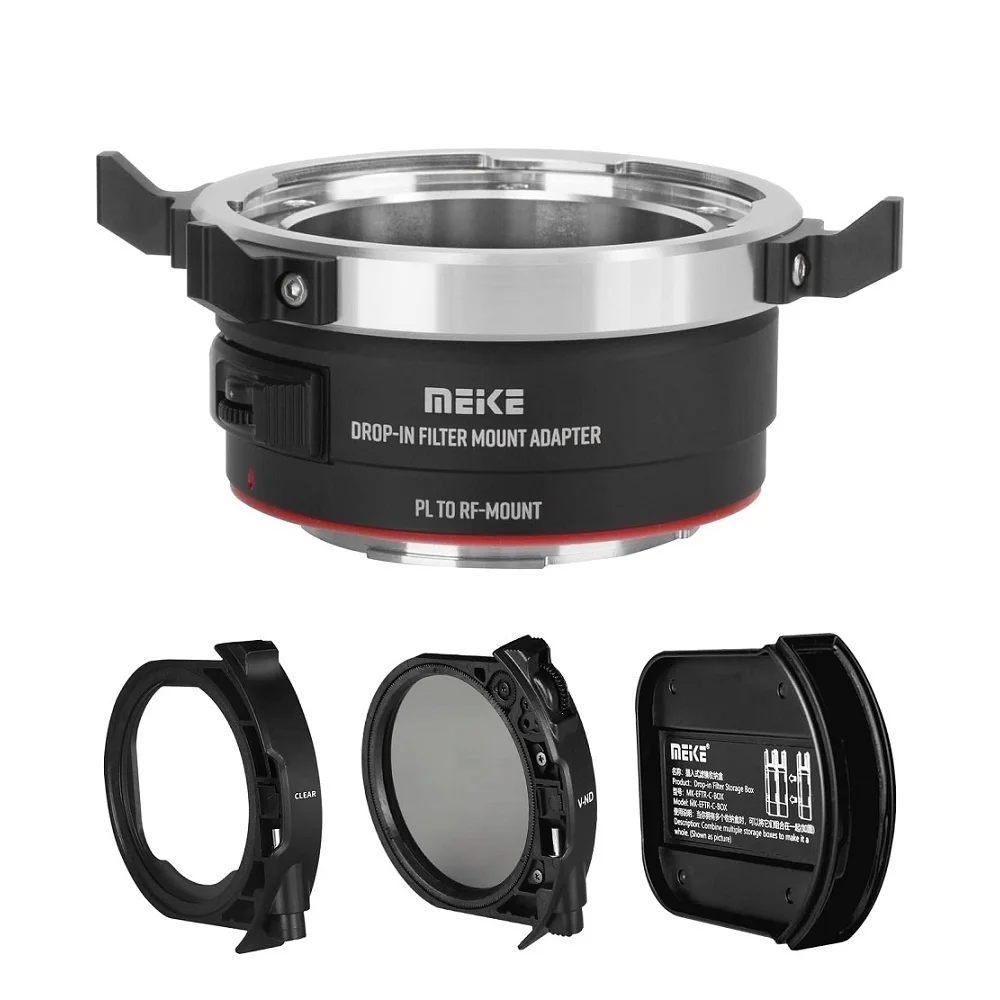 Meike MK-PLTRF-C VND Drop-in Manual Focus Lens Adapter for ARRI PL-Mount Series Cinema Lenses to Canon EOS R RP R5 R5C R6 R7 R8