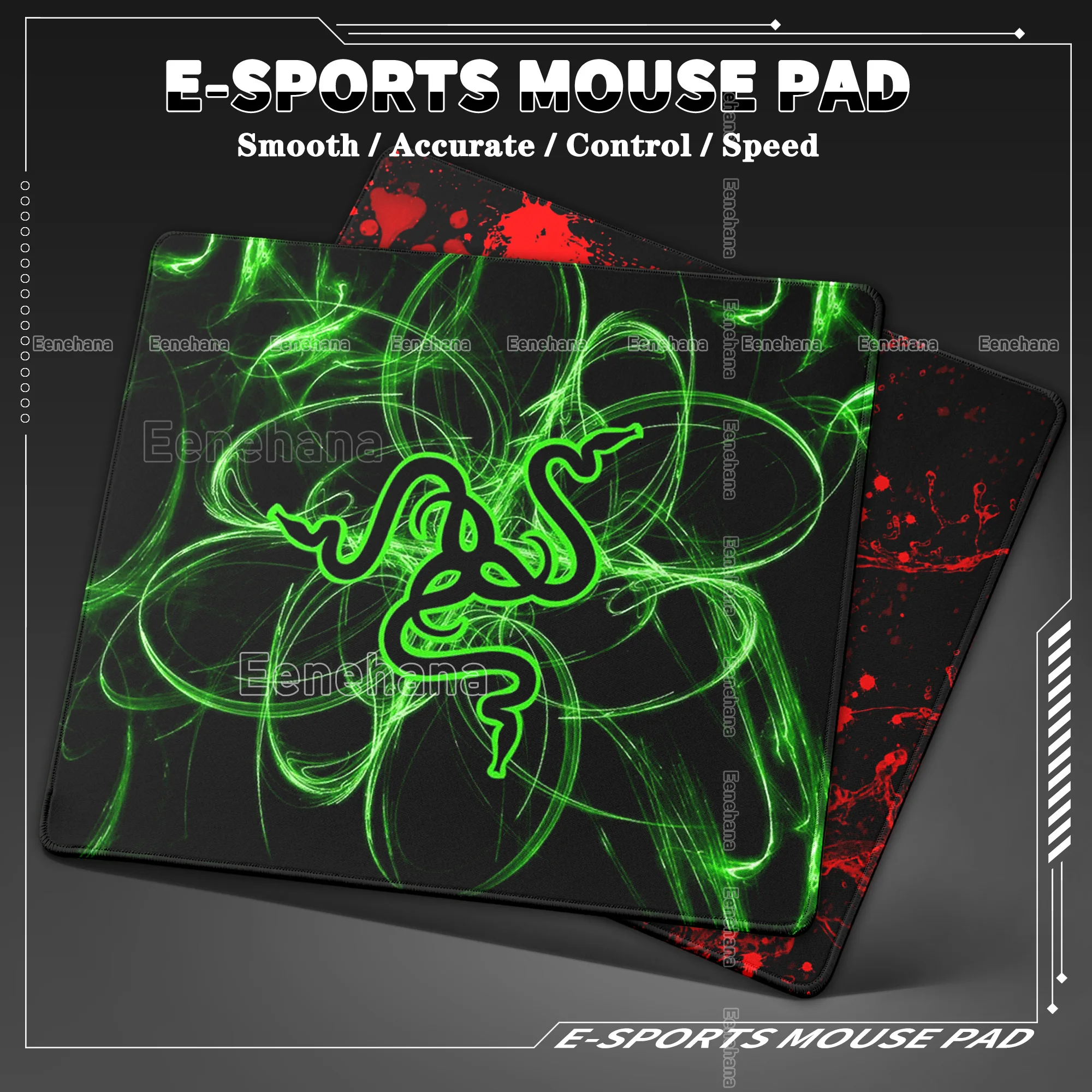 

R-Razer PC Gaming Mouse Pad 45x40 Cm Speed E-Sports Waterproof Keyboard Office Home Non-slip Laptop Desk Mats Gamer Accessories
