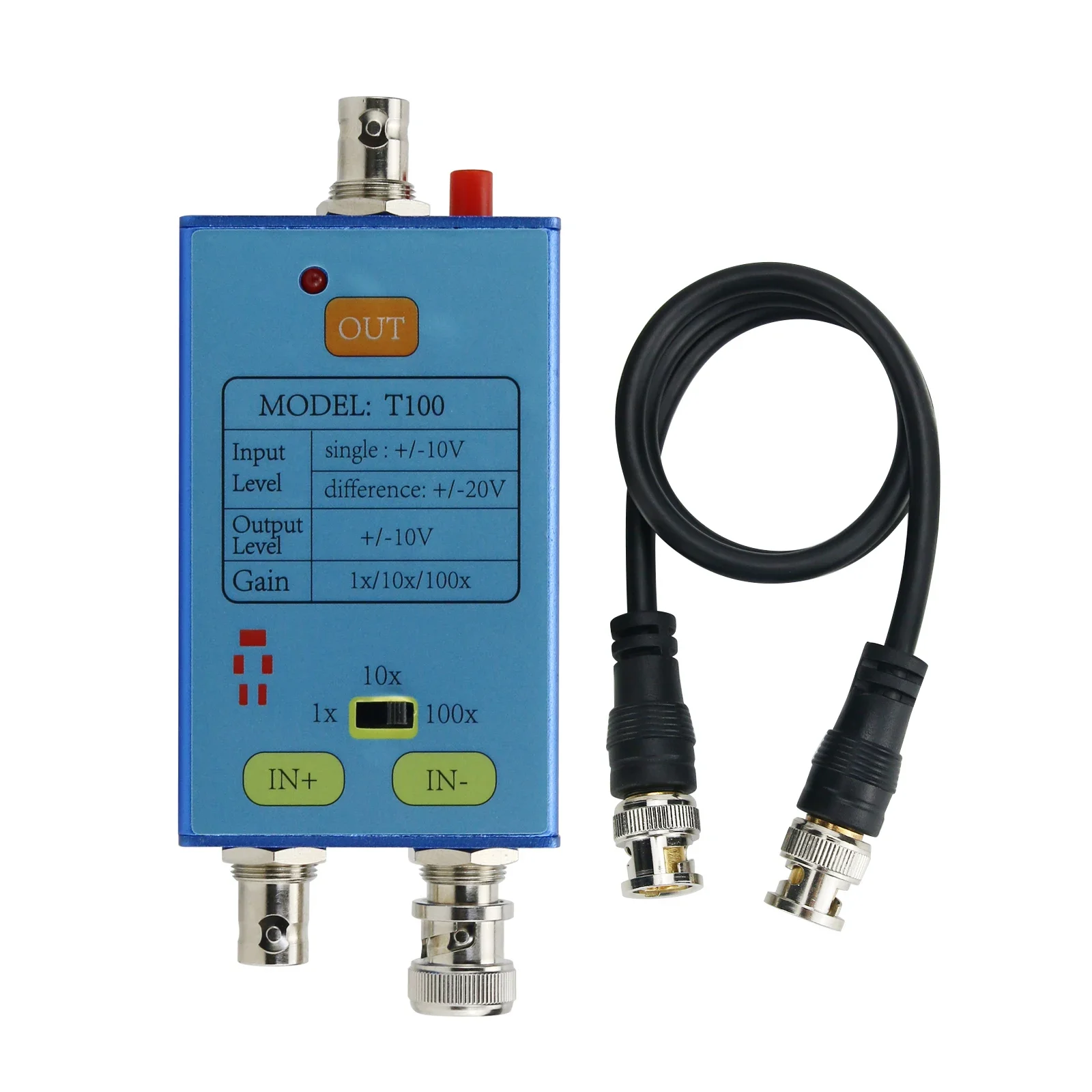 

2026 T100 Differential Probe 1X/10X/100X Oscilloscope Probe 10M Bandwidth to Amplify Weak Signals