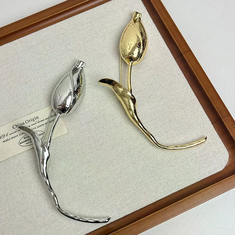 المألوف ريترو توليب بروش للنساء الفتيات رائعة ضوء الفاخرة دعوى دبابيس تنوعا الصدار الملابس والاكسسوارات الهدايا #4