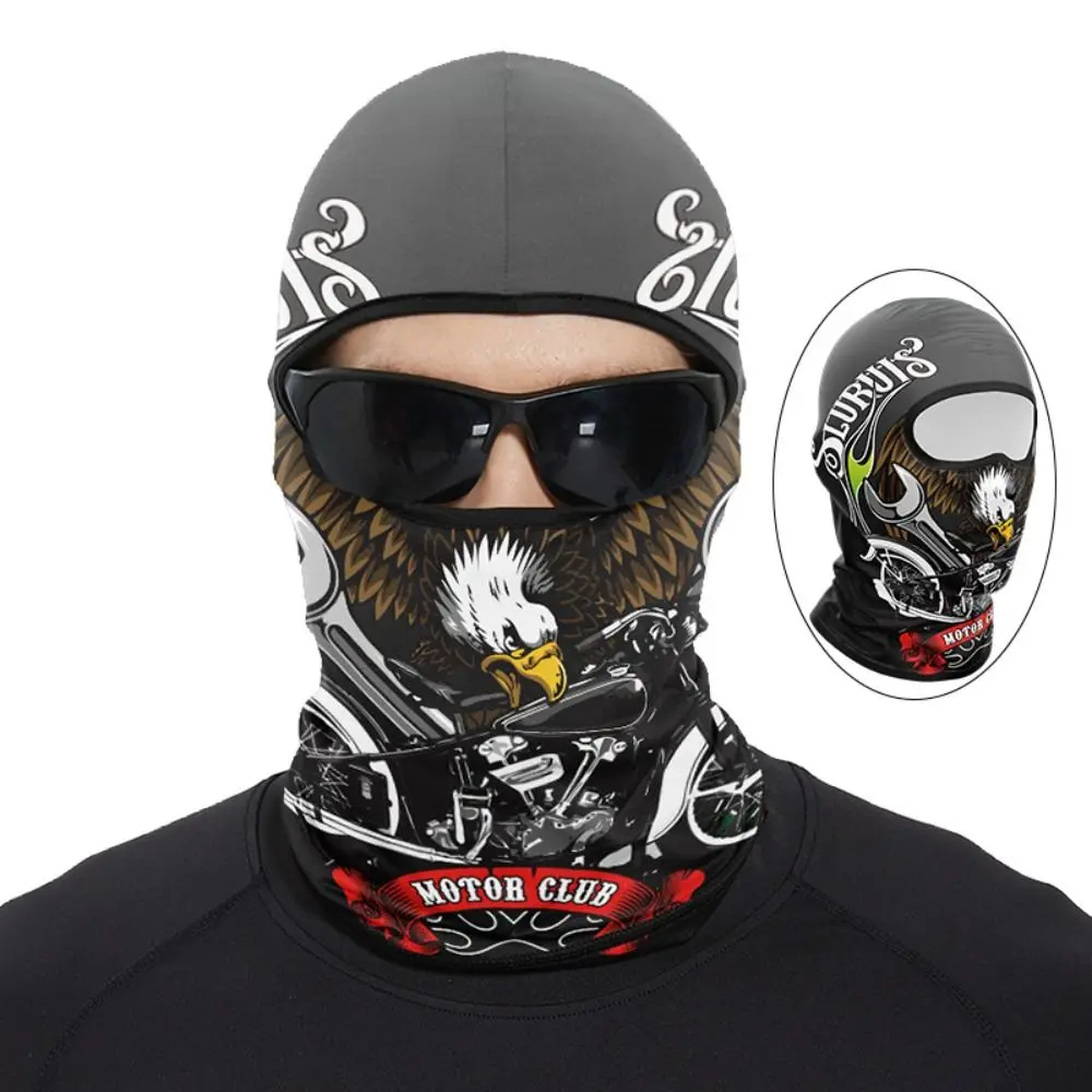 Funny Ape Mouth Skull Motorcycle Balaclava Breathable Lightweight Cycling Full Face Mask Windproof Portable Riding Headwear Men