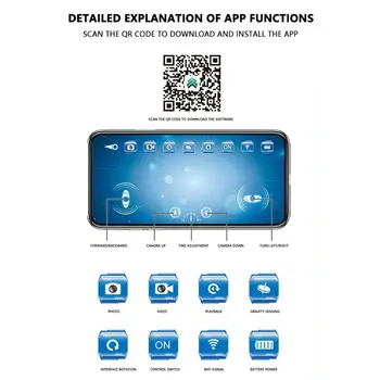 Mini barca telecomandata WIFI con sei collegamenti controllati da app, trasmissione in tempo reale, telecamera subacquea, foto, video, telecomando visivo 6 best sales telecamera per barche - №2