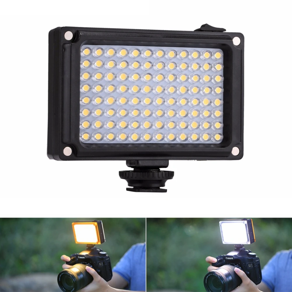 PULUZ 104 On Camera LED Video Light Photo Studio DSLR Lighting with Cold Shoe Mount for Nikon Canon Sony Pentax Fill Light