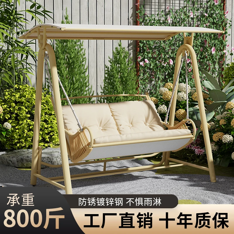 

Outdoor swing hanging chair rocking chair balcony courtyard garden swing chair outdoor double hammock Internet celebrity