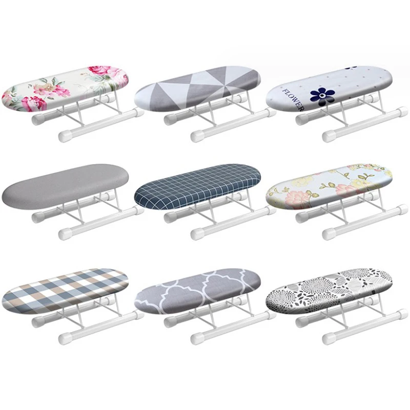 Folding Mini Ironing Board with Folding Legs Portable Household Clothes Ironing Rack Home Supplies Heat Resistant Ironing Cover