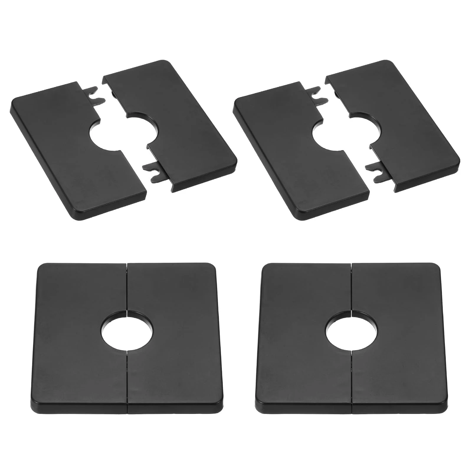 1pc Wall Split Flange, ABS Square Self-Adhesive Escutcheon Plate Buckles Design for 1