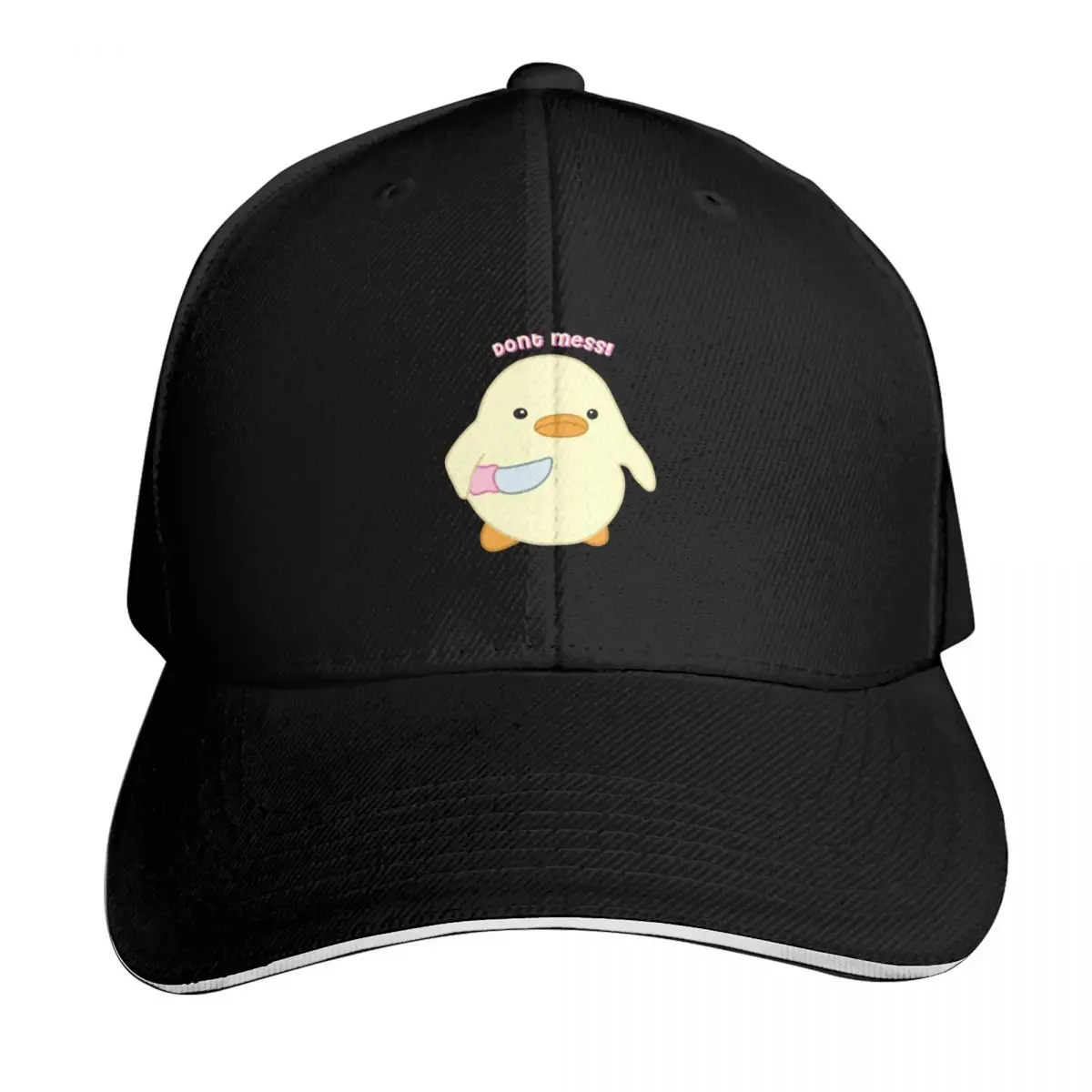 Duck with Knife - dont mess! Baseball Cap Streetwear Hip Hop Trendy Vintage Retro Embroidered Lightweight Packable