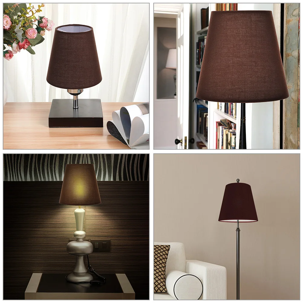 2 Pcs Cloth Lampshade Clip on Covers Delicate Decor Rustic Bedside Coffee Sturdy