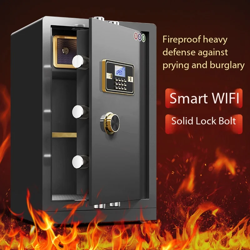 

Сейф Nordic: огнестойкий, противовзломный, сверхпрочный, полу-стальной, с отпечатком пальца, Wi-Fi, паролем, сигнализацией, для офиса и современного дома