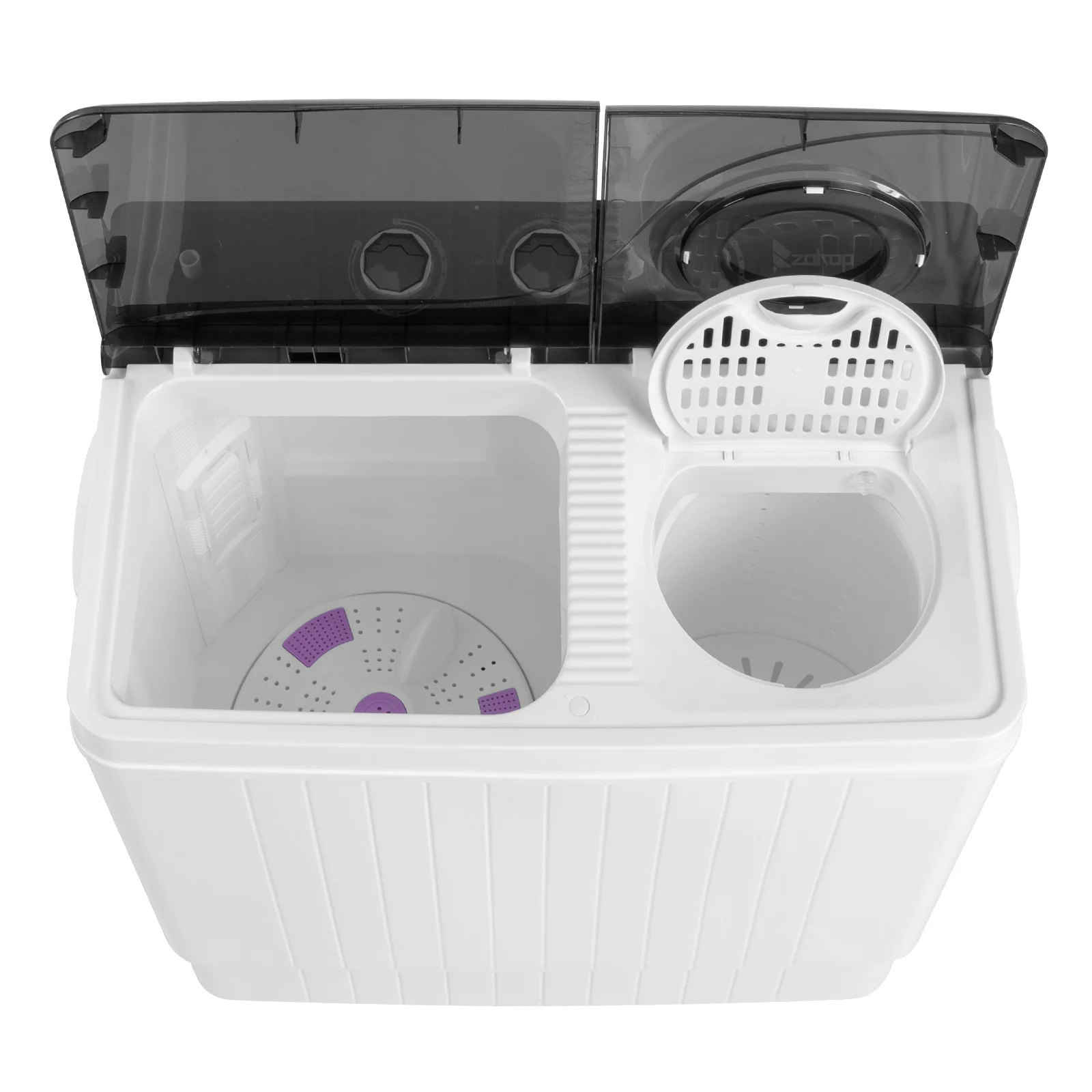 Twin Tub with Built-in Drain PumpSemi-automatic Twin Tube Washing Machine for Apartment  Dorms RVs  Camping and More