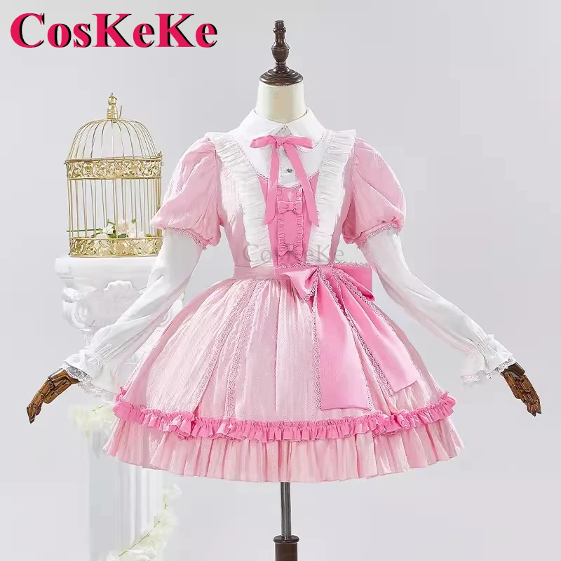 CosKeKe Stocking Cosplay Panty & Stocking With Garterbelt Costume Pink Sweet Lolita Dress Halloween Party Role Play Clothing New