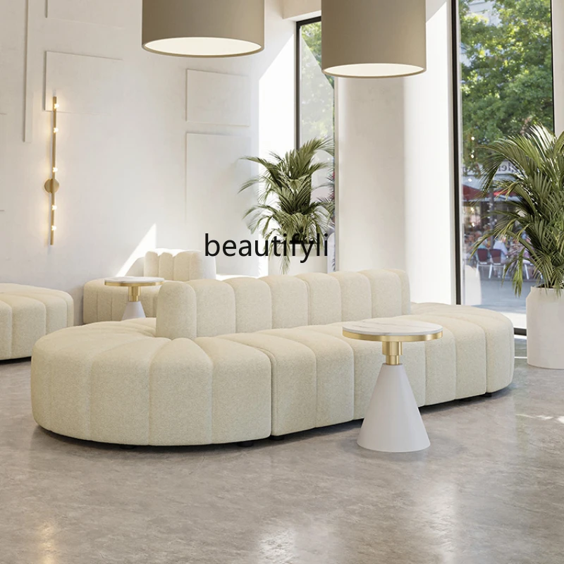 

Cream Style Beauty Salon Reception Sofa Wedding Photo Studio Clothing Store Meeting and Negotiation Rest Area Sofa Deck