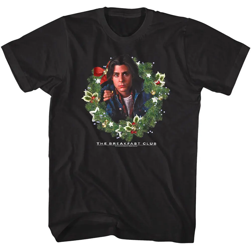 Breakfast Club  Christmas Wreath Men's T Shirt  Xmas Head