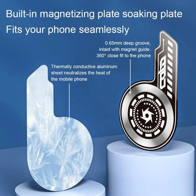 Cell Phone Cooler Plate Radiator Magnetic Radiating Sticker for Game Cooling Fans Heat Sink For IPhone/Samsung/Xiaomi
