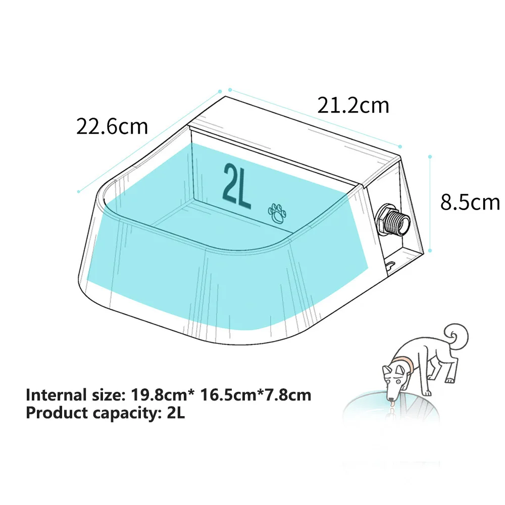 Pet Bowl Float Waterer Automatic Water Reservoir Drinker Drinker Dog Bowl For All Kinds Of Pets Indoor Outdoor Pet Supplies