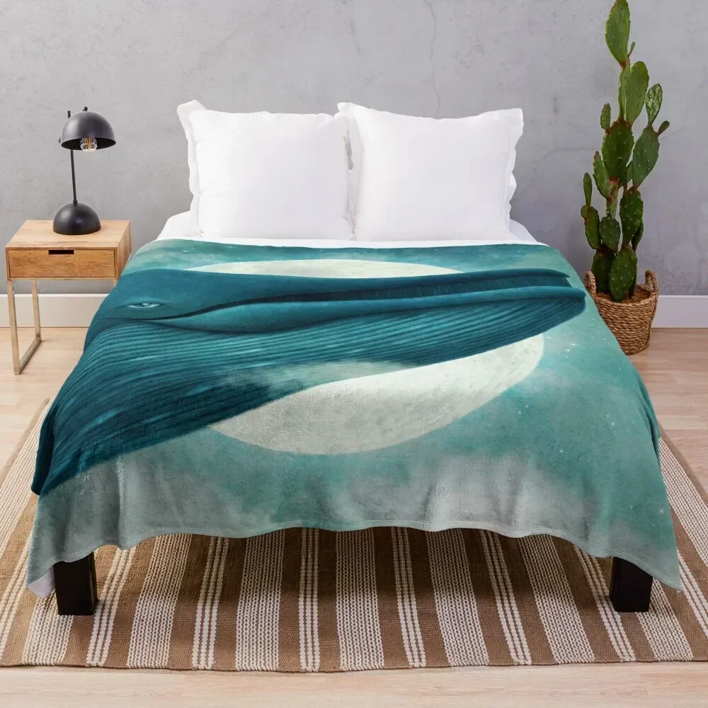 

Dream of The Blue Whale Throw Blanket