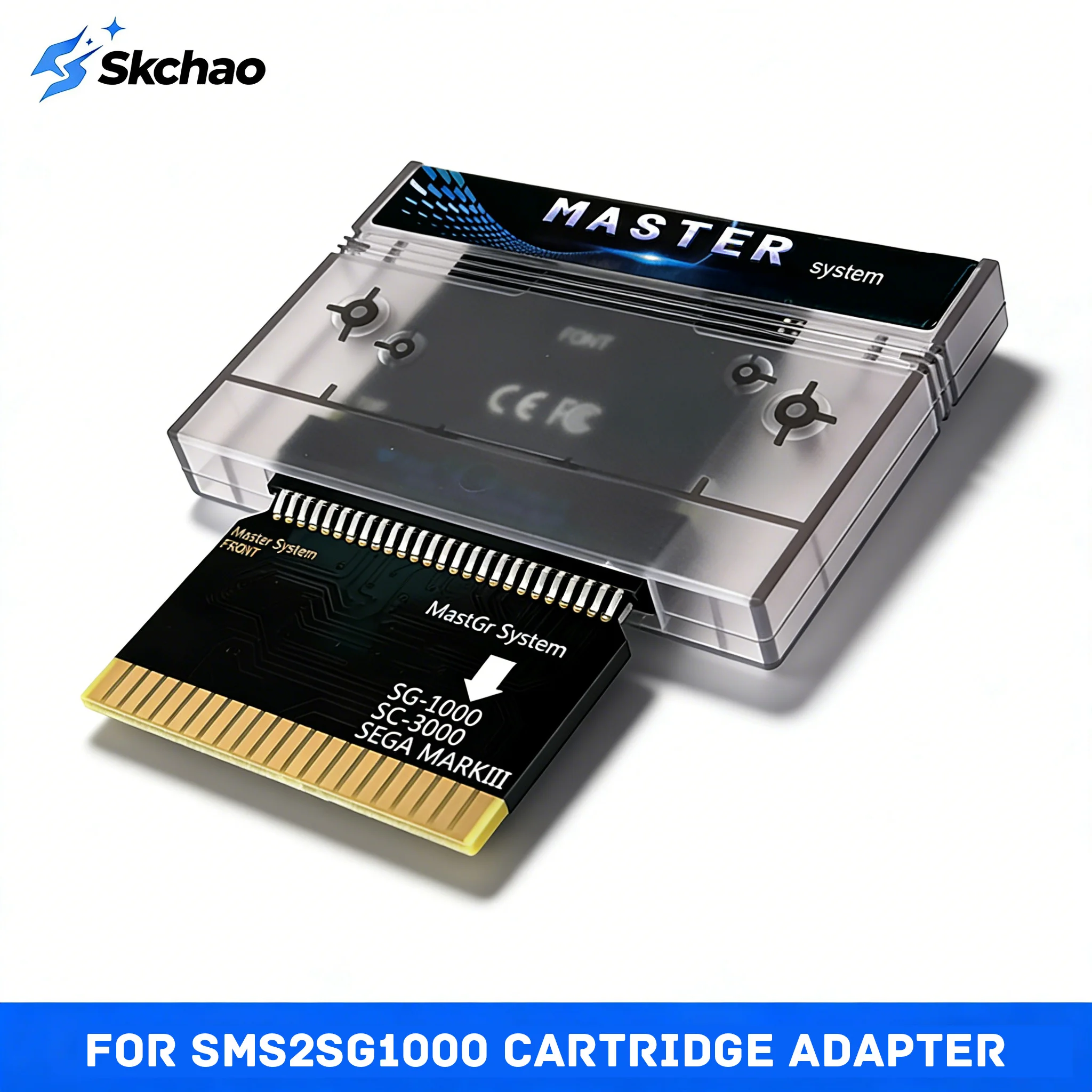 Adaptador de Cartucho SMS2SG1000 para Sega Master System (EE. UU.) a MARK III/SG-1000/SC-3000 con Habilitación de Sonido FM y Expansión de Biblioteca de Juegos